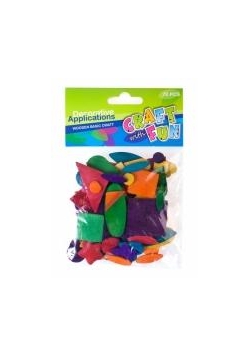 Ozdoba dek drewniana kolorowe kształty