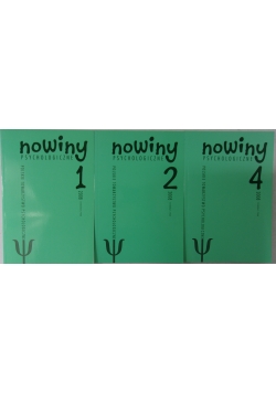 Nowiny psychologiczne 1, 2 i 4