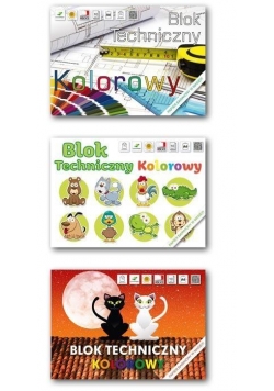 Blok techniczny kolorowy A4/10K (20szt) LUCRUM