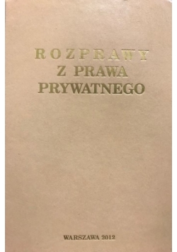 Rozprawy z praw prywatnych