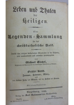 Leben und Thaten der Heiligen, 1839r.