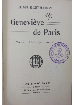 Genevieve de Paris, 1907 r.