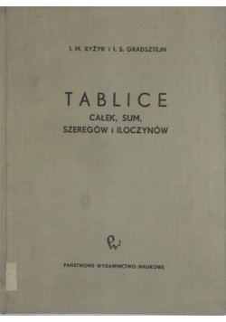 Tablice Całek Sum Szeregów i Iloczynów
