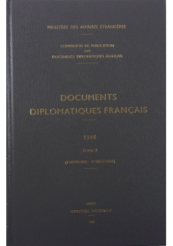 Documents Diplomatiques Francais, tome II