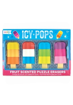 Gumki do ścierania, Pachnące, Lody na Patyku, 4 gumki