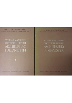 Studia i materiały do teorii i historii architektury i urbanistyki, Tom I, II