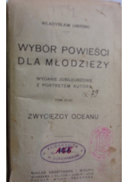Wybór powieści dla młodzieży ,1922r.