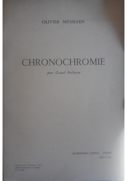 Chronochromie, nuty