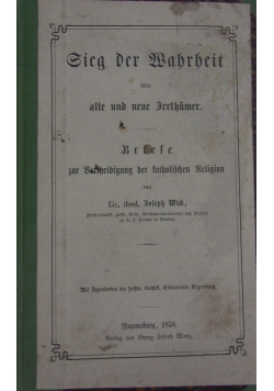 Sieg der Wahrheit, 1858 r.