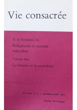 Vie consacree 44e annee N 5