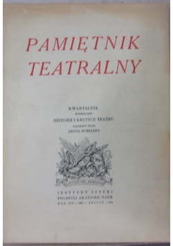 Pamiętnik teatralny, Zeszyt 4 (52)