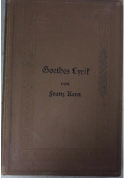 Goethes lyrif, 1889 r.