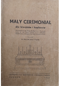 Mały ceremoniał dla kleryków i kapłanów 1949 r.