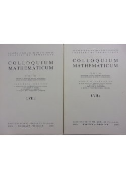 Colloquium Mathematicum, t. LVII, zestaw 2 książek
