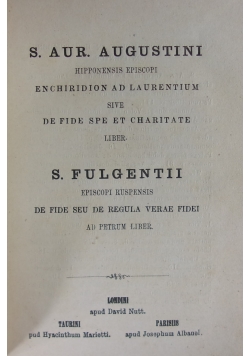 S. Aur. Augustini, 1871r.