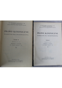 Prawo kanoniczne tom 1 i 2 1932 r.