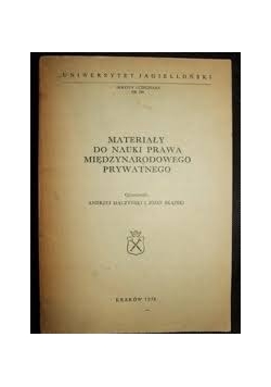 Materiały do nauki prawa międzynarodowego prywatnego