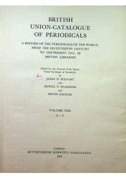 British union catalogue of periodicals