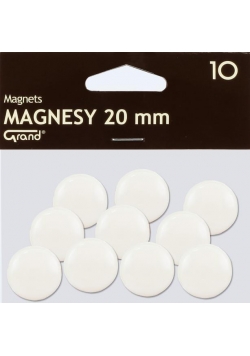 Magnes 20mm biały 10szt GRAND