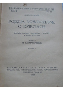 Pojęcia nowoczesne o dzieciach,1928r.