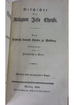Geschichte der Religion Jesu Christi, Tom 27, 1835r.
