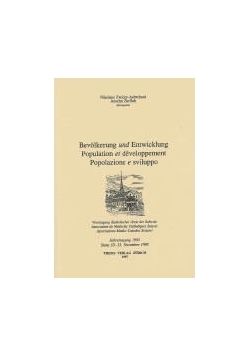 Bevolkerung und Entwicklung Population et developpement  Popolazione e sviluppo