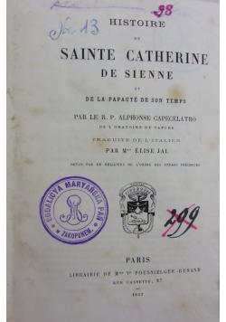 Histoire de Sainte Catherine de Sienne