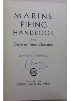 Marine Piping handbook
