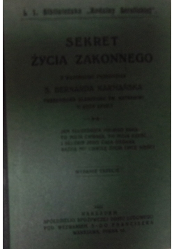 Sekrety życia zakonnego ,1931r.