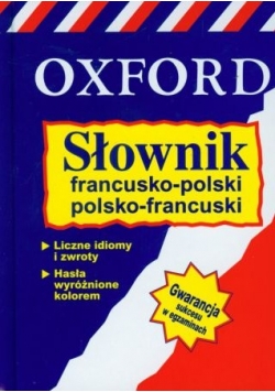 Słownik francusko-polski polsko-francuski Oxford, nowa