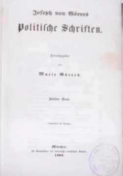 Politische Schriften, 1856 r.