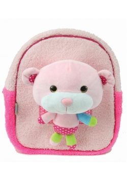 Plecak dziecięcy z zabawką Pink Teddy STREET