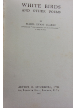 White Birds and other poems, 1937 r.