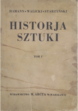 Historja Sztuki Tom I, 1935 r.