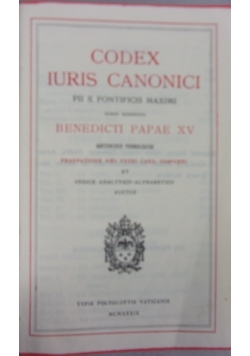 Codex iuris canonici, 1939 r.