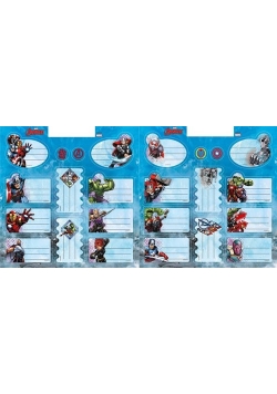 Naklejki na zeszyty Avengers 25 sztuk