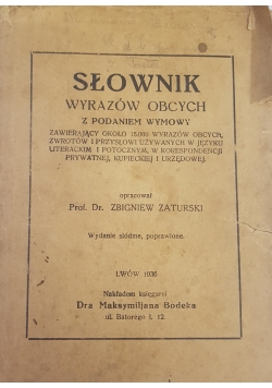 Słownik wyrazów obcych, 1936r.