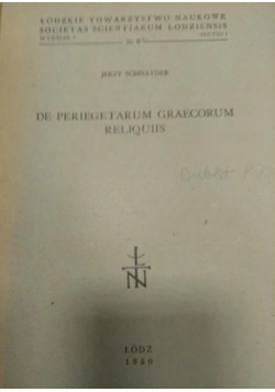 Die Periegetarum Graecorum Reliquiss