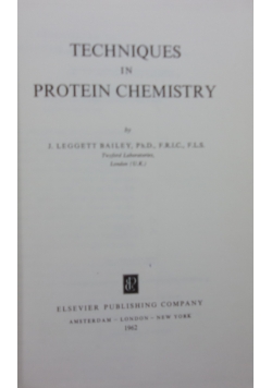 Techniques in Protein Chemistry