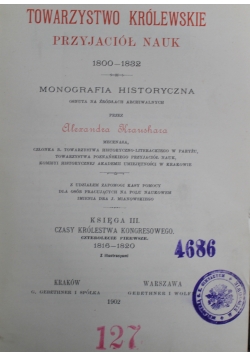 Towarzystwo królewskie  przyjaciół nauk 1800 - 1832 1902 r.