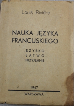 Nauka języka francuskiego 1947 r.