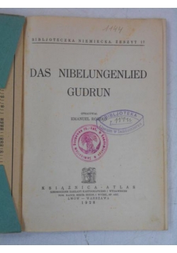 Das Nibelungenlied Gudrun, 1928 r.