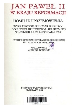 Jan Paweł II w kraju reformacji