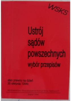 Ustrój sądów powszechnych wybór przepisów