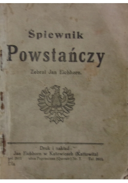 Śpiewnik powstańczy, 1930 r.