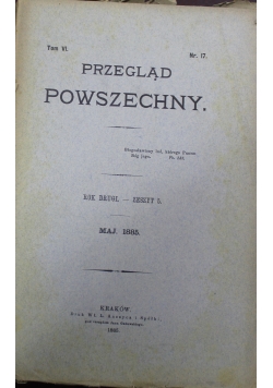 Przegląd powszechny nr 17 1885 r.