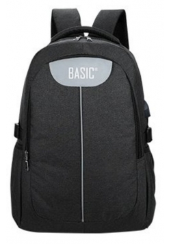 Plecak młodzieżowy z usb czarny /basic