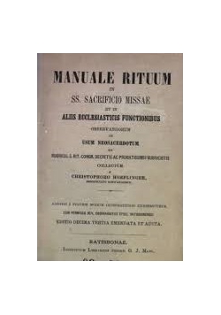 Manuale rituum, 1829 r.