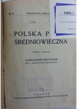 Polska proza średniowieczna, 1923 r.