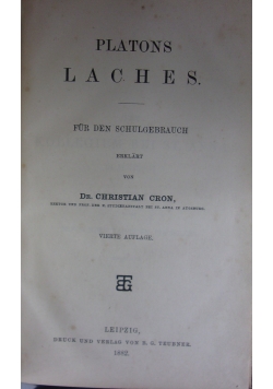 Platones laches, 1882 r.